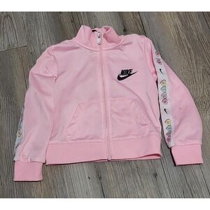 Kids Nike Pink Track Jacket Full Zip Hearts Tape Size 2T‎